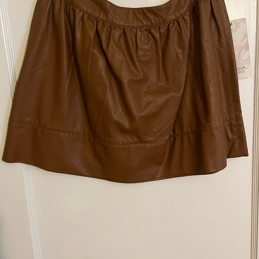 Imitation leather skirt